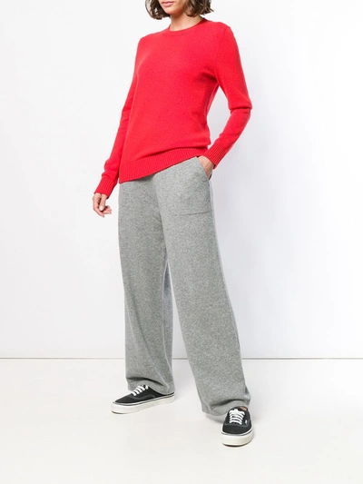 Barrie Ribbed Waistband Track Pants In Grey