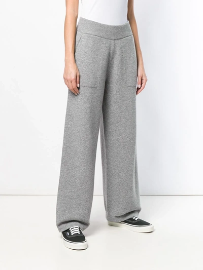 Barrie Ribbed Waistband Track Pants In Grey
