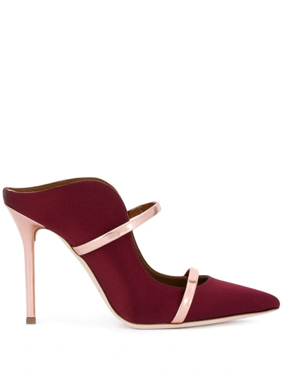 Shop Malone Souliers By Roy Luwolt Contrast Heeled Mules In Red