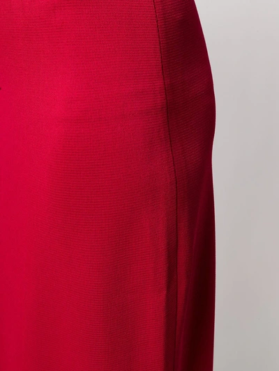 Pre-owned Celine 1990s  Straight Skirt In Red