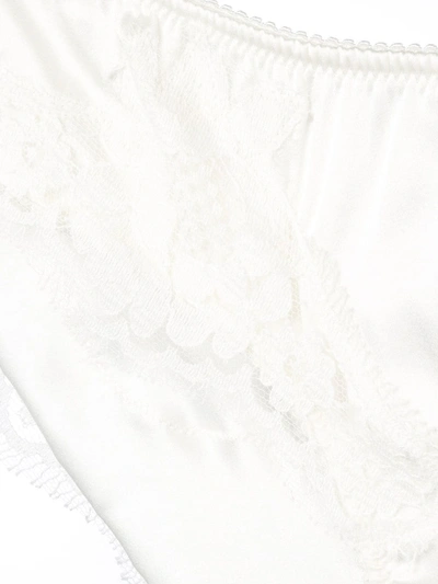 Dolce & Gabbana Lace Trim Briefs In White