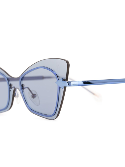 Shop Karen Walker Mrs Brill Sunglasses In Blue