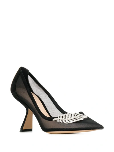 Shop Nicholas Kirkwood Monstera Mesh Pumps 90mm In Black