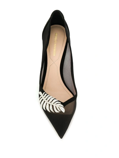 Shop Nicholas Kirkwood Monstera Mesh Pumps 90mm In Black