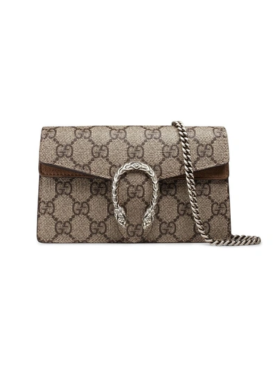 Shop Gucci Mini Dionysus Shoulder Bag In Brown