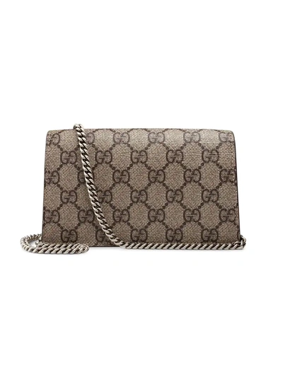 Shop Gucci Mini Dionysus Shoulder Bag In Brown