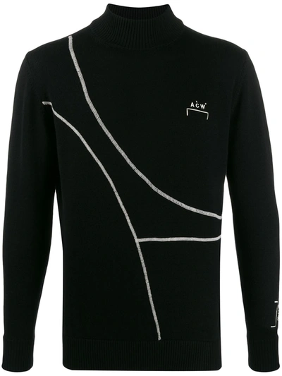 Shop A-cold-wall* Knitted Logo Jumper In Black