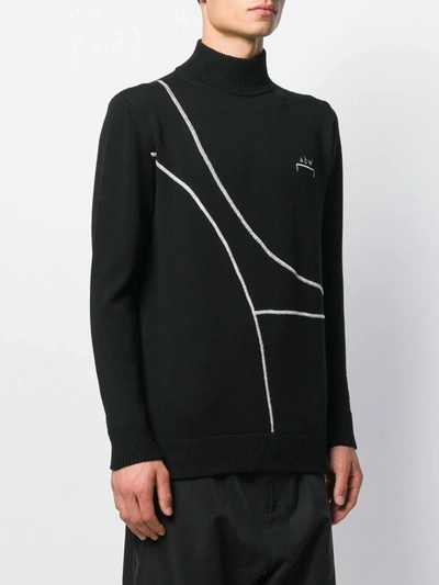 Shop A-cold-wall* Knitted Logo Jumper In Black
