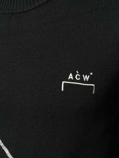 Shop A-cold-wall* Knitted Logo Jumper In Black