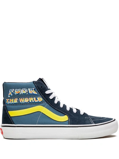 Shop Vans X Supreme Sk8-hi Pro "navy" Sneakers In Blue