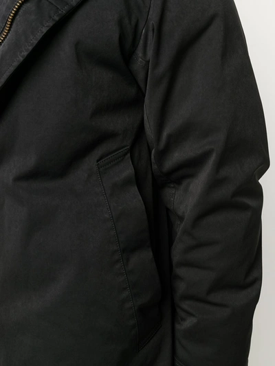 Shop Ten C Hooded Padded Coat In Black