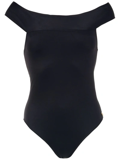 Shop Brigitte Off The Shoulder Swimsuit In Black