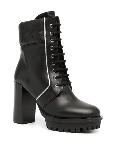 Karl Lagerfeld Voyage Iv Lace-up Boots In Black | ModeSens