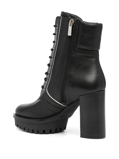 Karl Lagerfeld Voyage Iv Lace-up Boots In Black