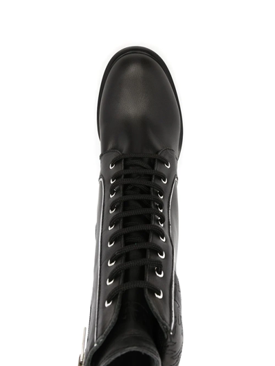 Karl Lagerfeld Voyage Iv Lace-up Boots In Black