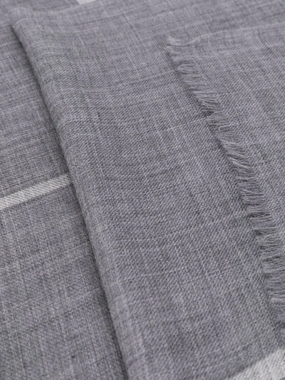 Shop N•peal Checked Print Scarf In Grey