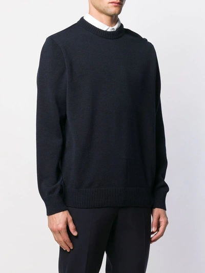 Paul & Shark Logo-patch Organic Cotton Jumper In Blue