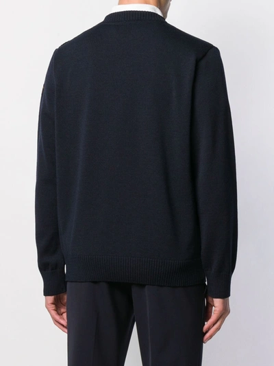 Paul & Shark Logo-patch Organic Cotton Jumper In Blue