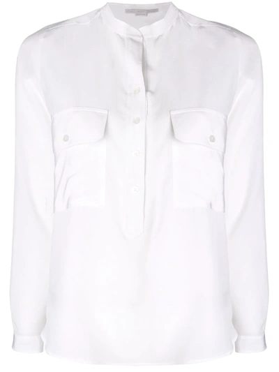 Shop Stella Mccartney Collarless Shirt In White