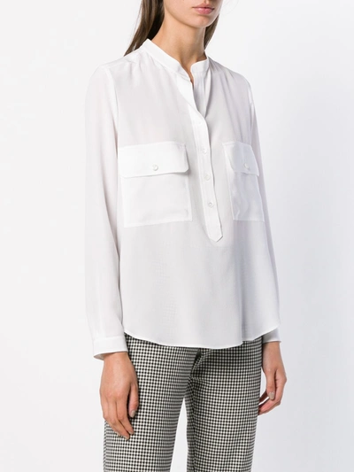 Stella Mccartney Collarless Shirt In White