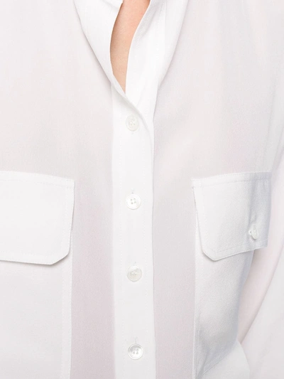 Stella Mccartney Collarless Shirt In White