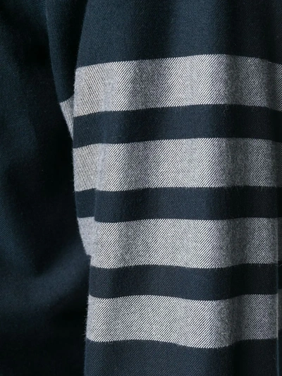 Thom Browne Straight Fit 4-bar Solid Stripe Shirt Navy In Blue
