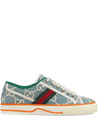 Shop Gucci Tennis 1977 Low-top Sneakers In Blue