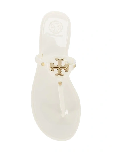 Tory Burch Mini Miller Rubber Sandals In White