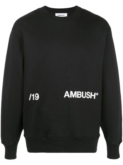 Shop Ambush Crew-neck Logo Sweatshirt In Black