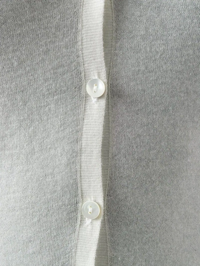 N•peal Superfine V-neck Cardigan In White