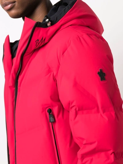 Shop Moncler Arcesaz Hooded Puffer Jacket In Rot