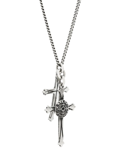 Shop Emanuele Bicocchi Cross Pendant Necklace In Metallic