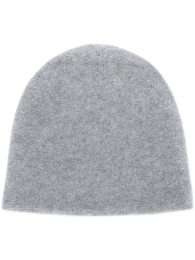 Shop N•peal Cashmere Knitted Beanie In Grey