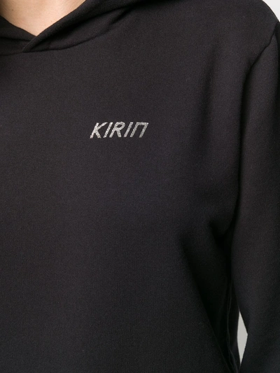 Kirin Open Back Logo Print Hoodie In Black