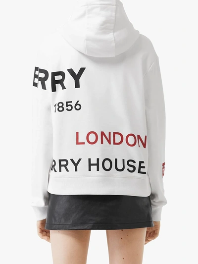 Shop Burberry Horseferry Print Oversized Hoodie In White