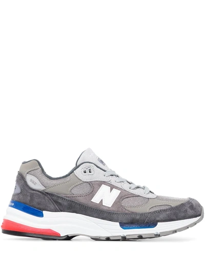 Shop New Balance M992 Panelled Sneakers In Grey