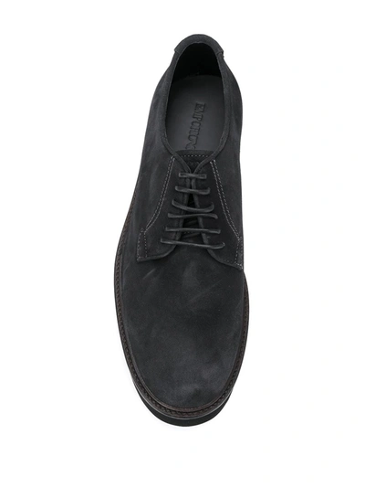Shop Emporio Armani Smooth Lace-up Shoes In Black