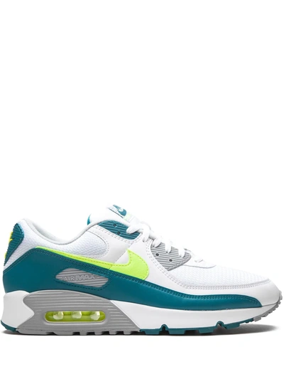 Shop Nike Air Max 90 "spruce Lime" Sneakers In White