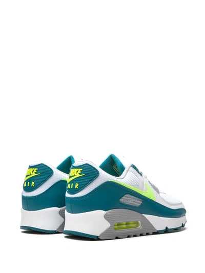 Shop Nike Air Max 90 "spruce Lime" Sneakers In White