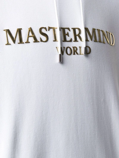 Shop Mastermind Japan Logo Plaque Hoodie In White