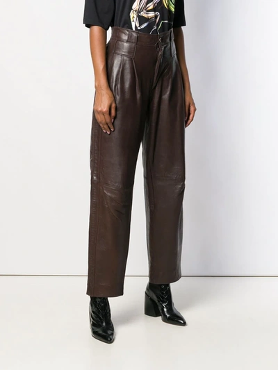 Pre-owned Versace Vintage 高腰长裤 - 棕色 In Brown