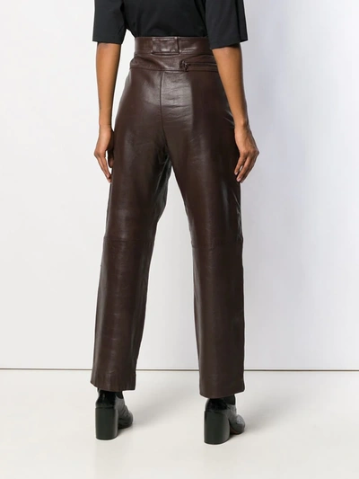Pre-owned Versace Vintage 高腰长裤 - 棕色 In Brown