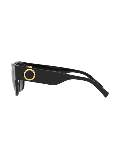Versace Men's Greca Oversized Square Acetate Sunglasses In Black