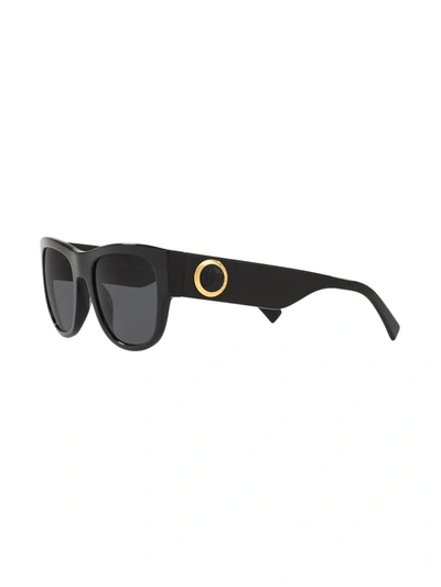 Versace Men's Greca Oversized Square Acetate Sunglasses In Black