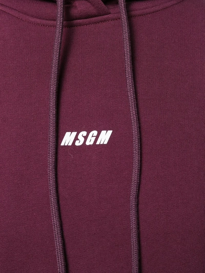 Shop Msgm Colour-block Hoodie In Red