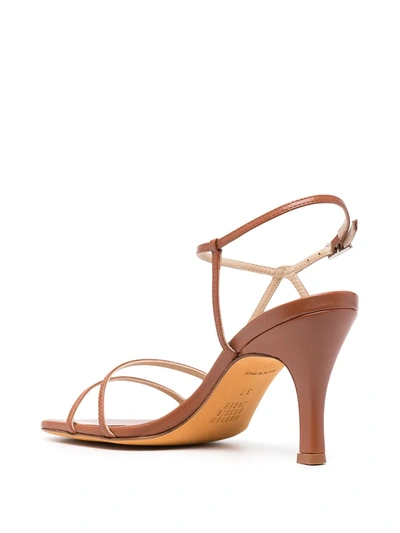 Shop Maryam Nassir Zadeh Irene Strappy Leather Sandals In Brown
