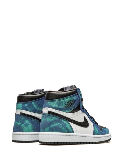 Shop Jordan Air  1 High "tie-dye" Sneakers In Blue