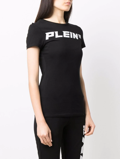 Shop Philipp Plein Logo-print T-shirt In Black