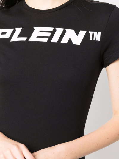 Shop Philipp Plein Logo-print T-shirt In Black