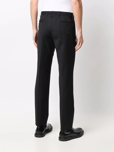Shop Armani Collezioni Straight-leg Tailored Trousers In Schwarz